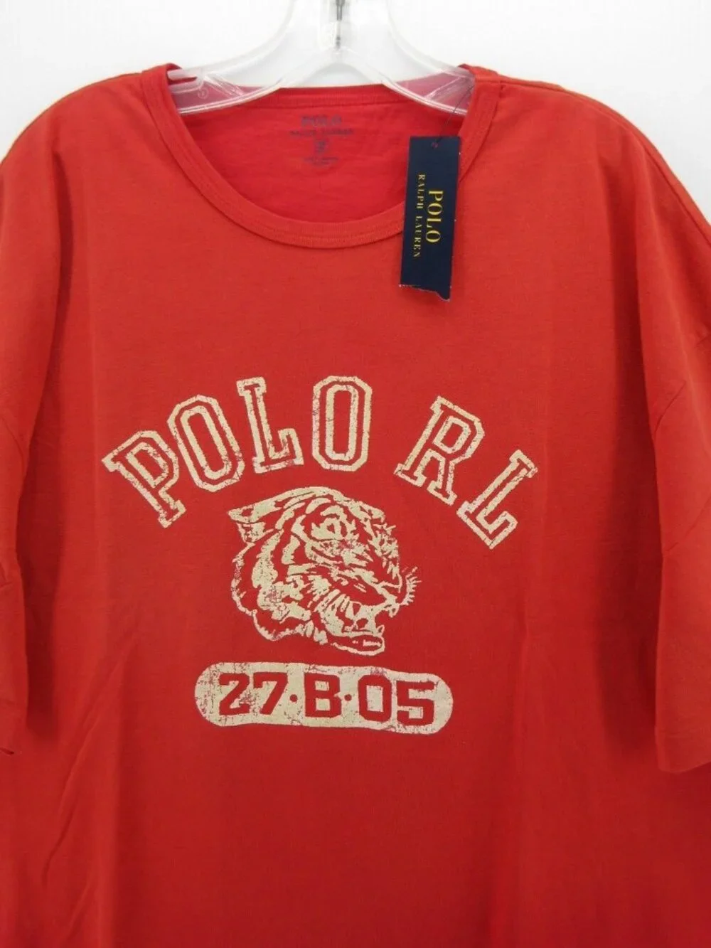 Polo Ralph Lauren Shirt 2XB Big Distressed Tiger Graphic Single Stitch